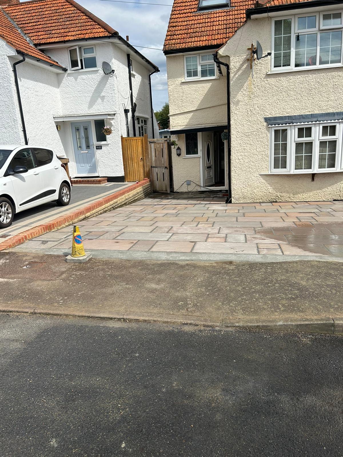 Indian sandstone driveway laid in Essex