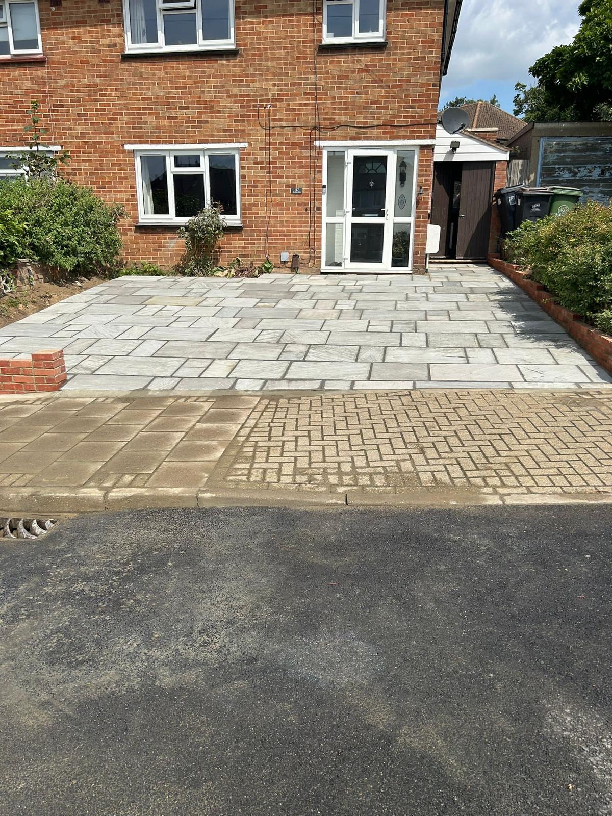 Restored sandstone frontage after jet washing