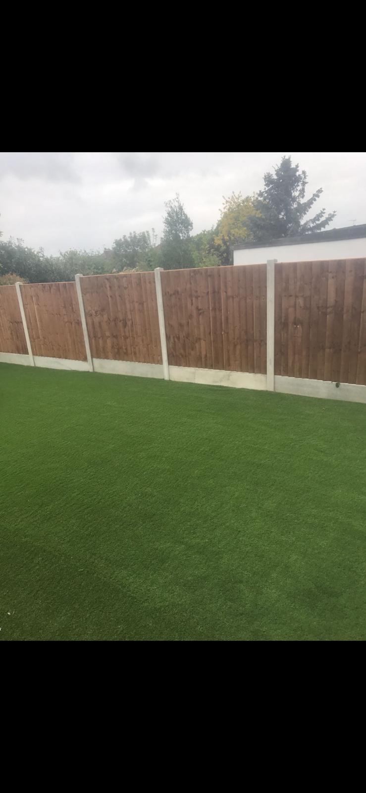 New closeboard fence panels installed